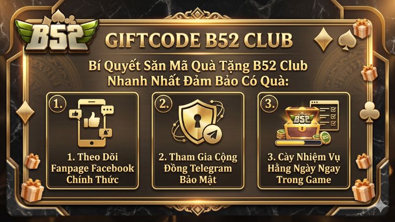 Các kênh phát Giftcode B52 Club uy tín và an toàn nhất hiện nay